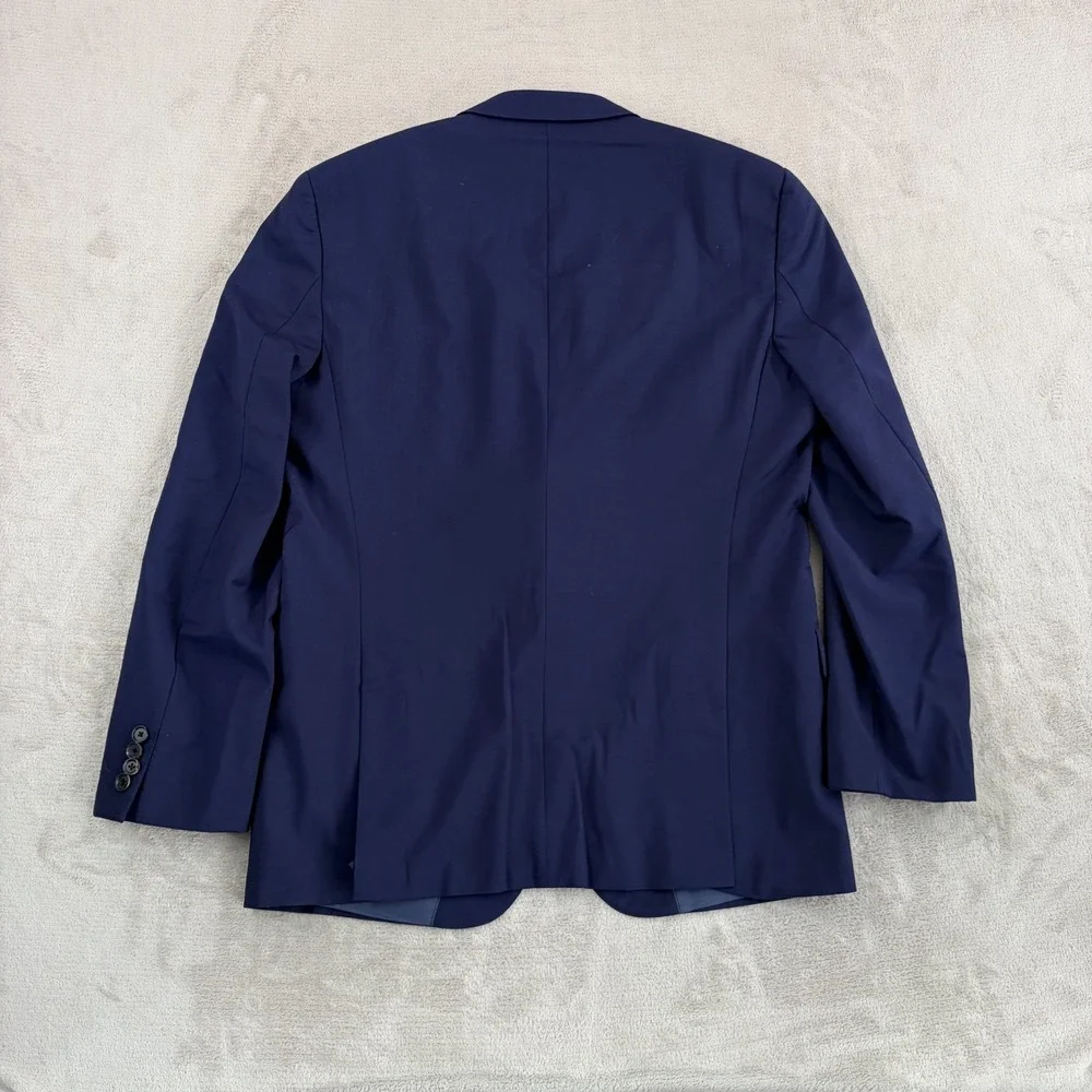 Hugo Boss Huge2/Genius1 Blazer Sport Coat in Navy Italy Reda Super 110's Men 42R